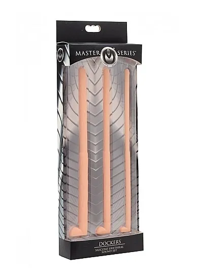 Zestaw silikonowych sond do cewki moczowej Dockers AF398 - Dockers Silicone Uerethral Sound Set - Flesh