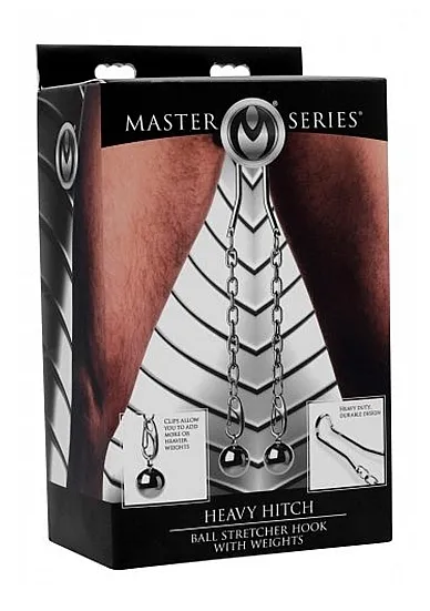 Obciążnik do jąder na łańcuchu - srebrny AF382 - Heavy Hitch Ball Stretcher Hook with Weights - Silver