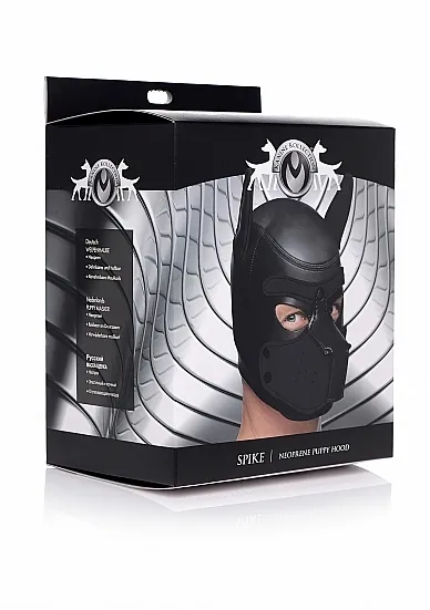 Neoprenowa maska pies - Spike Neoprene Puppy Hood - czarna AG292-BLACK