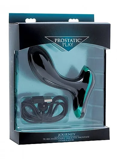 Bezprzewodowy masażer prostaty - czarny AE964 -Prostatic Play Journey 7x Rechargeable Smooth Prostate - black
