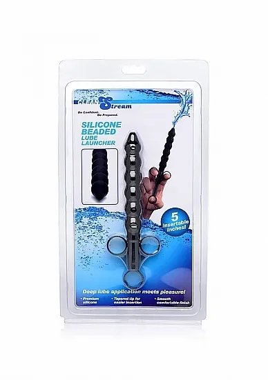 Wyrzutnik lubrykantu z kulkami analnymi - Silicone Beaded Lube Launcher - AF956