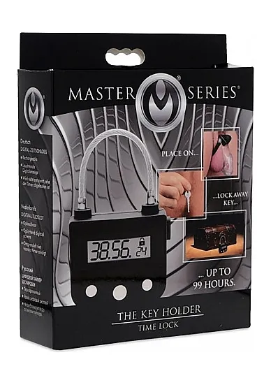 Kłódka z timerem odliczanie czasu - The Key Holder Time Lock - Czarna AF537
