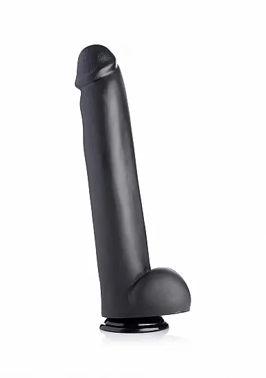 Gładkie Dildo z przyssawką - The Master Suction Cup Dildo - Czarny TS133-BLACK