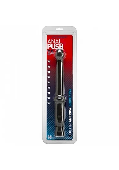 Ręczne Dildo pałka z rękojeścią - Anal Push - Black  - 0269-06-CD