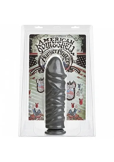 Dildo jak metalowe 10" Bunker Buster - Gun Metal - 0270-15-CD