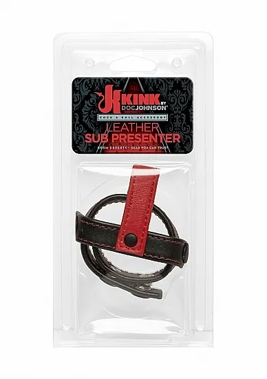 Uprząż Na Penisa i Jądra - Skórzana 2404-42-CD - Cock & Ball Sub Presenter