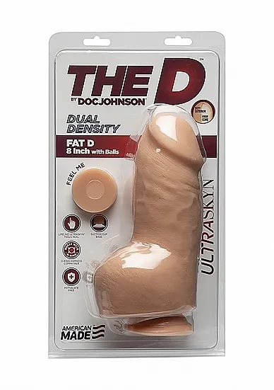 Realistyczny gruby Penis 1700-86-CD - Fat D - 8 Inch with Balls - ULTRASKYN - Vanilla