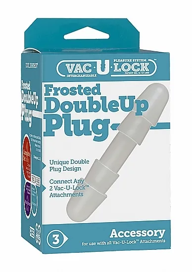 Podwójna Złączka Do Dilda 1010-09-BX - Frosted Double Up Plug - White