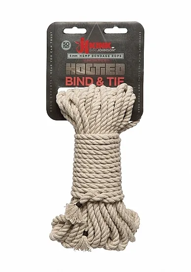 Lina Do Wiązania - Konopna 2404-21-CD - Hogtied - Bind & Tie - 6mm Hemp Bondage Rope - 15 metrów