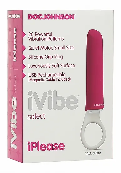 Silikonowy Wibrator z okrągłym uchwytem - 6026-05-BX - iPlease - Pink