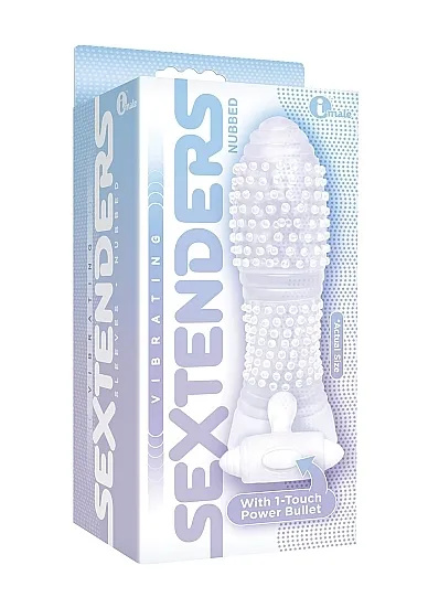 Przedłużka penisa z wibracjami -  IC2508-2 - Vibrating Sextenders - Nubbed