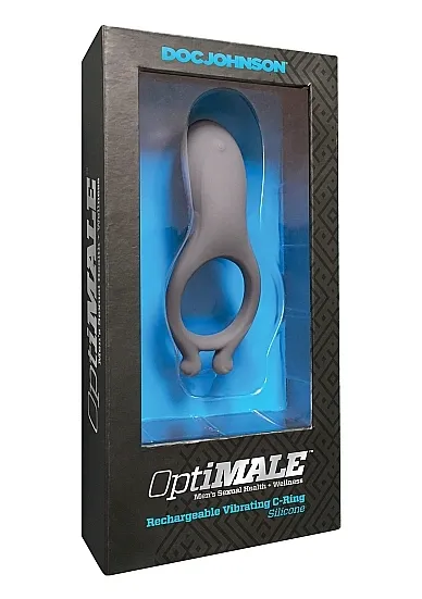 PIERŚCIEŃ Z WIBRACJAMI NA PENISA- Szary 0690-31-BX - Rechargeable Vibrating C-Ring - Grey