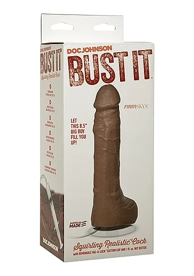 REALISTYCZNE 10-CALOWE DIDLO Z WYTRYSKIEM 0735-02-BX - Squirting Realistic Cock - 1 oz. Nut Butter - Brown