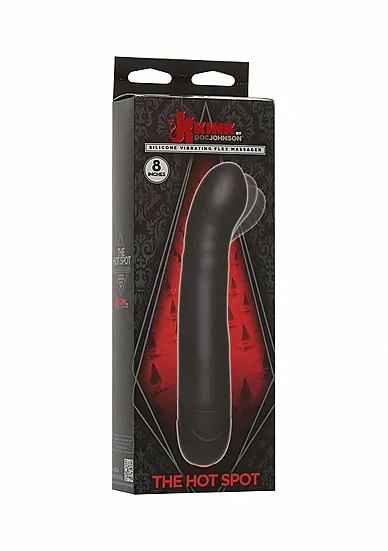 SILIKONOWY WIBRATOR DO STYMULACJI PUNKTU G - CZARNY - The Hot Spot - Silicone Vibrating Flex Massager - Black