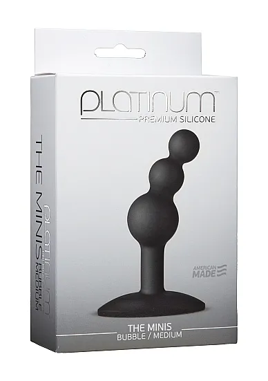 SILIKONOWA ZATYCZKA ANALNA BĄBELEK CZARNA 0103-46-BX - The Minis - Bubble - Black - M