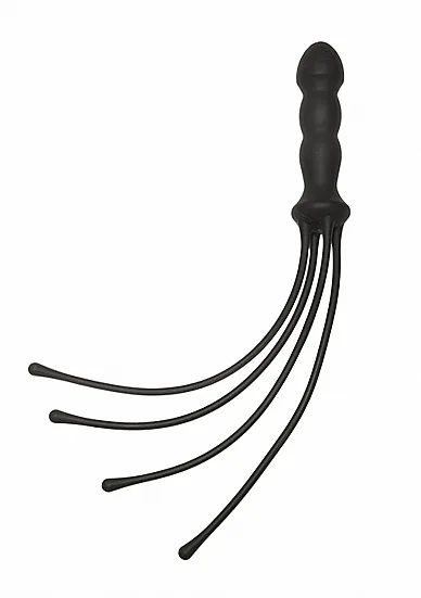 SILIKONOWY BAT DO ZABAWY EROTYCZNEJ CZARNY- 2404-25-BU - The Quad - Premium Silicone Whip - Black