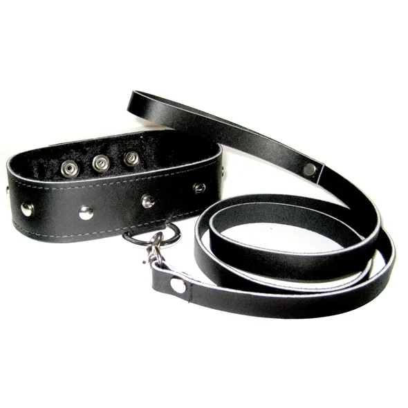 SexShop - Sportsheets Leather Collar & Leash Set – Obroża i smycz SM - online