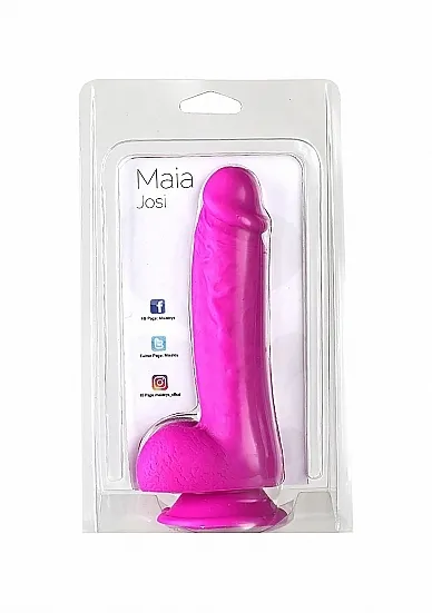 Realistyczne silikonowe dildo Josi - fioletowe JM-18302 - Josi - Purple