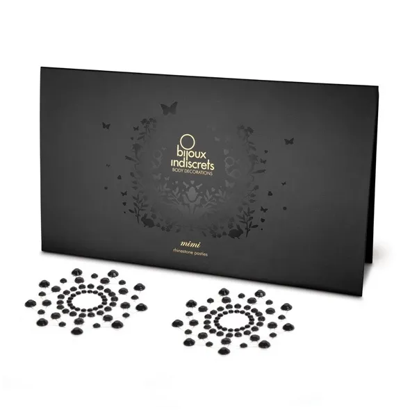 SexShop - Diamentowe ozdoby na sutki i ciało - Bijoux Indiscrets Mimi okręgi czerń - online