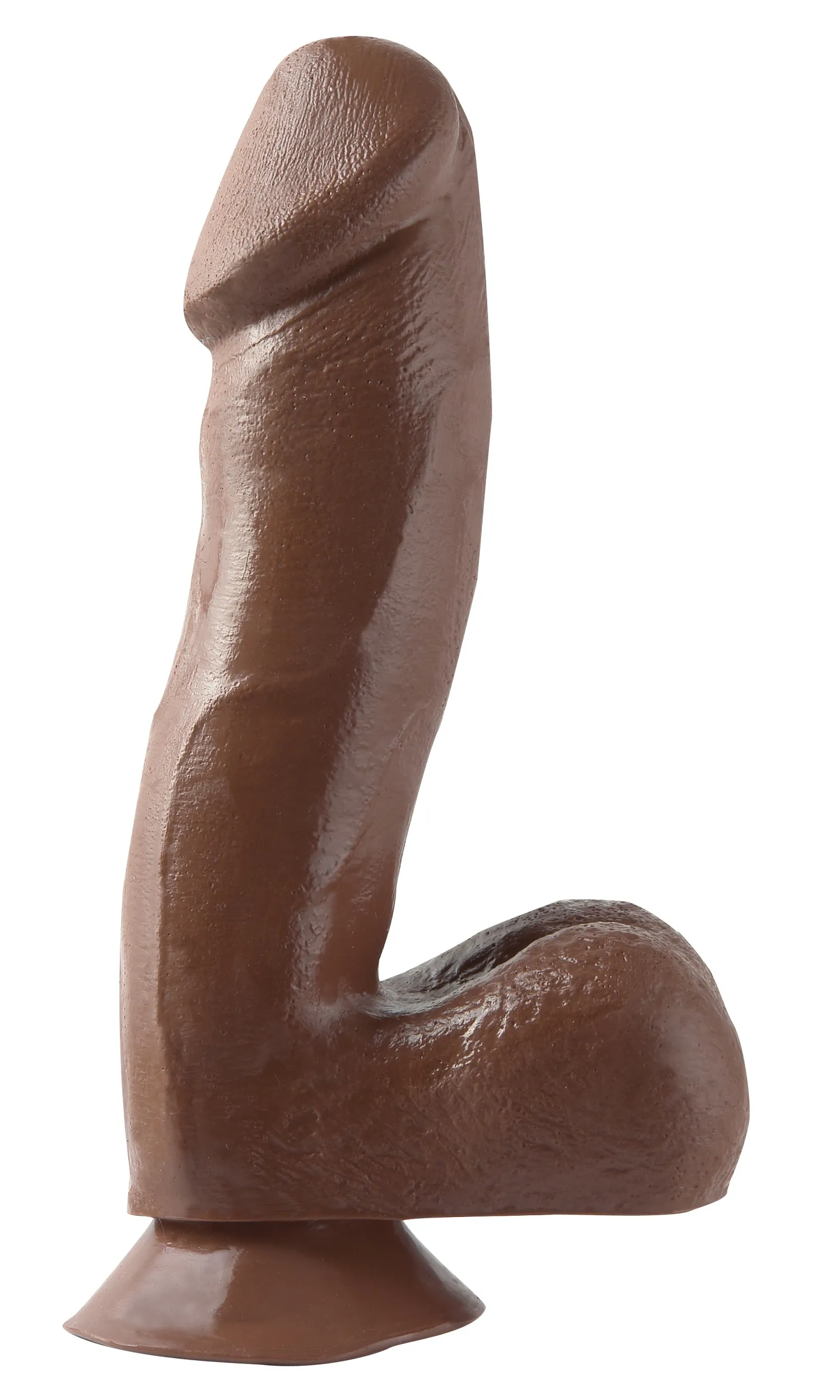 SexShop - Dildo realistyczne z przyssawką - PIPEDREAM Basix Rubber Works 6.5" Dong with Suction Cup - Brązowy - online