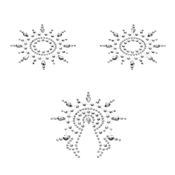 SexShop - Biżuteria na piersi i łono - Petits Joujoux Gloria Set srebrna - online