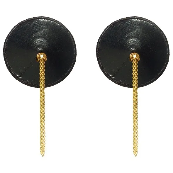 SexShop - Nakładki na sutki Nippies Gold - czarne ze złotem - online