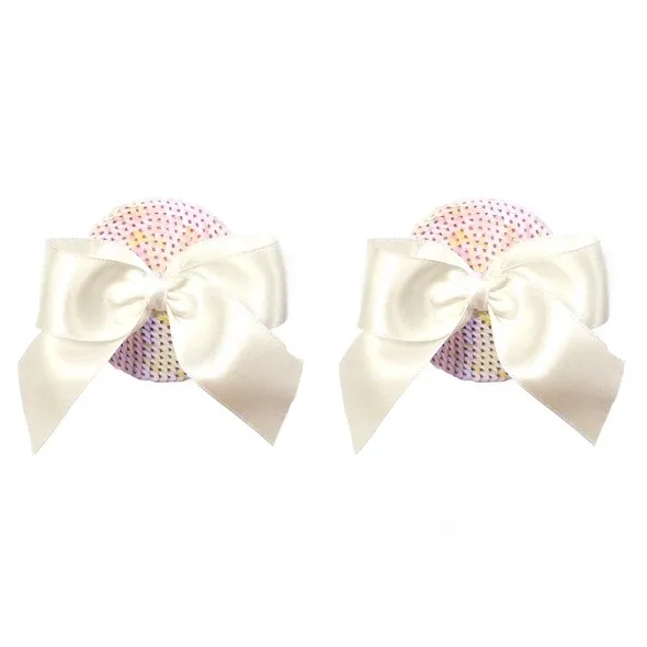 SexShop - Nakładki na sutki Nippies Gold - kokardki białe - online