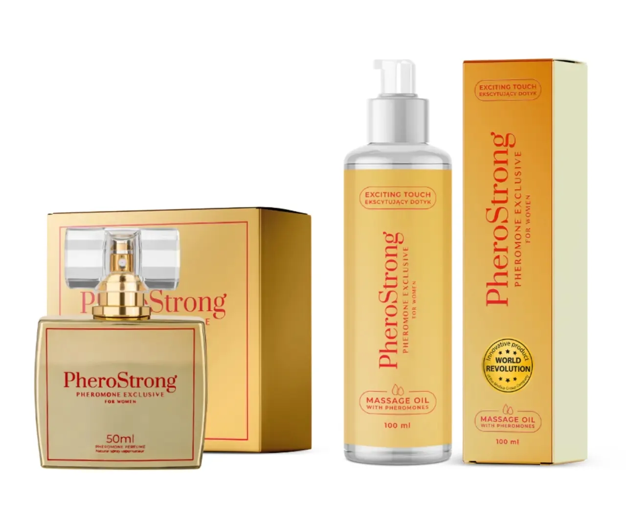 PheroStrong Exclusive for Women Perfumy 50 ml + Olejek do ciała 100 ml ZESTAW