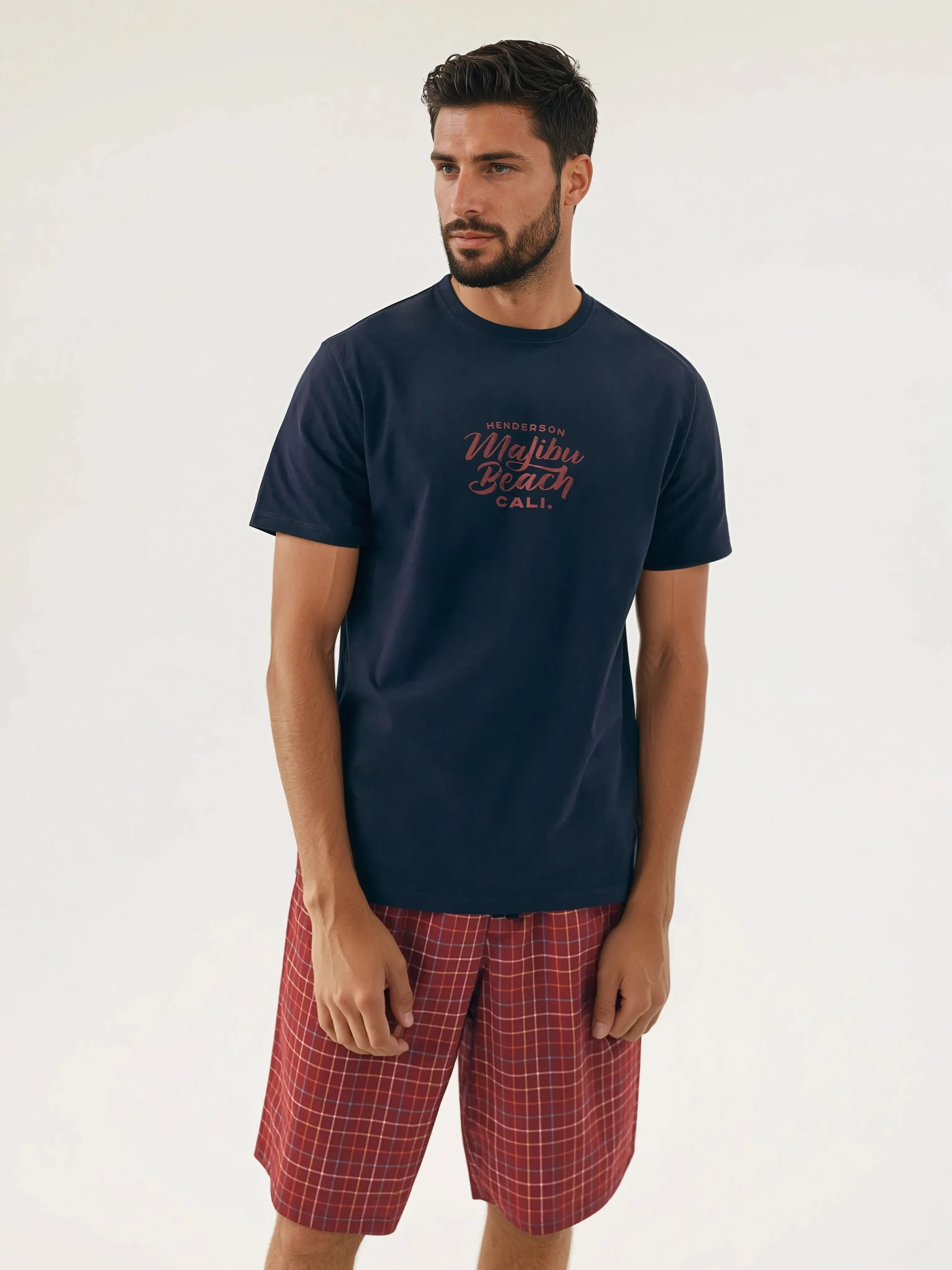 Piżama Dash 42622-59X Granatowo-Czerwona