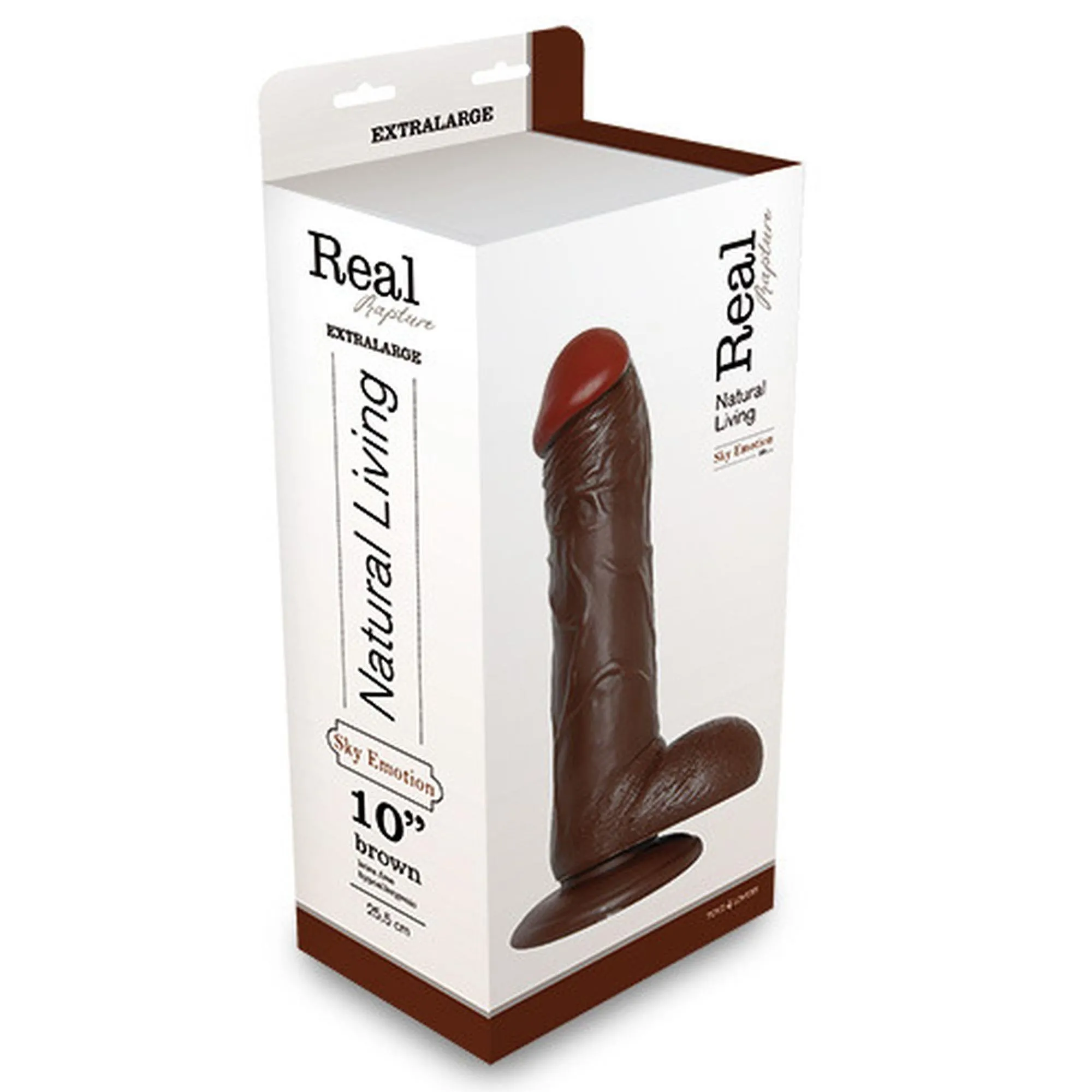 Dildo-FALLO REALISTICO REAL RAPTURE BROWN 10"