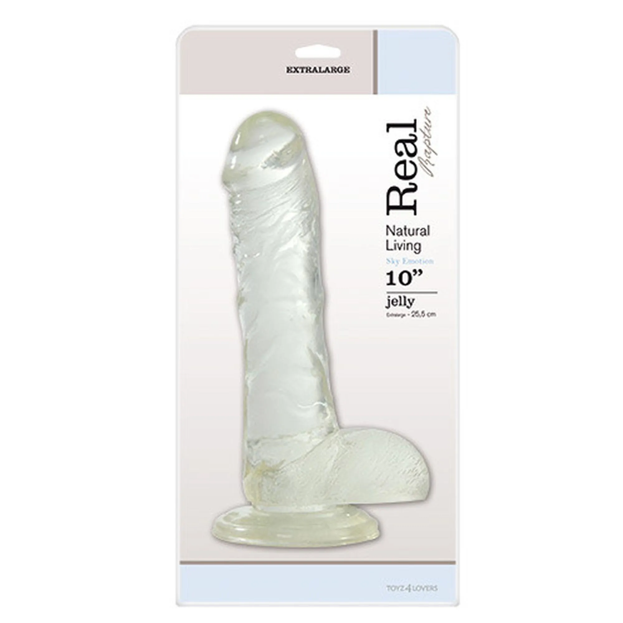 Dildo-FALLO JELLY REAL RAPTURE CLEAR 10"