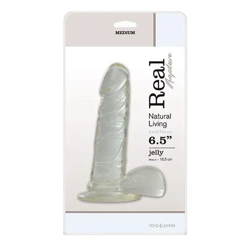 Dildo-JELLY DILDO REAL RAPTURE CLEAR 6,5"