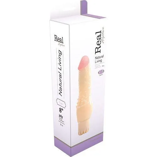 Wibrator-REALISTIC VIBRATOR REAL RAPTURE UPSET JELLY FLESH 8"