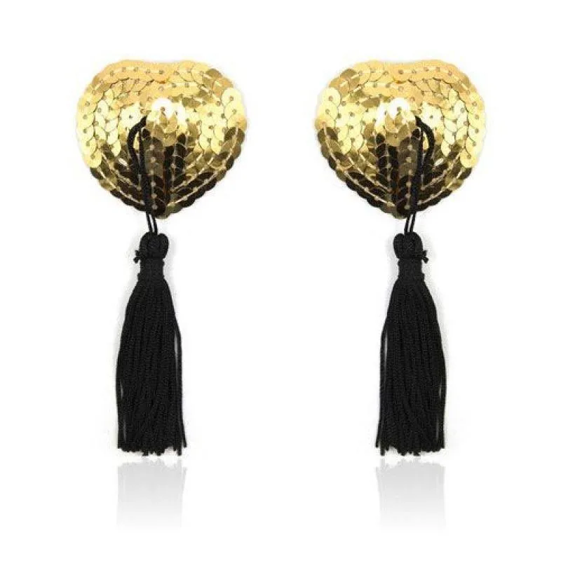 Heart shine nipples tassels (oro)