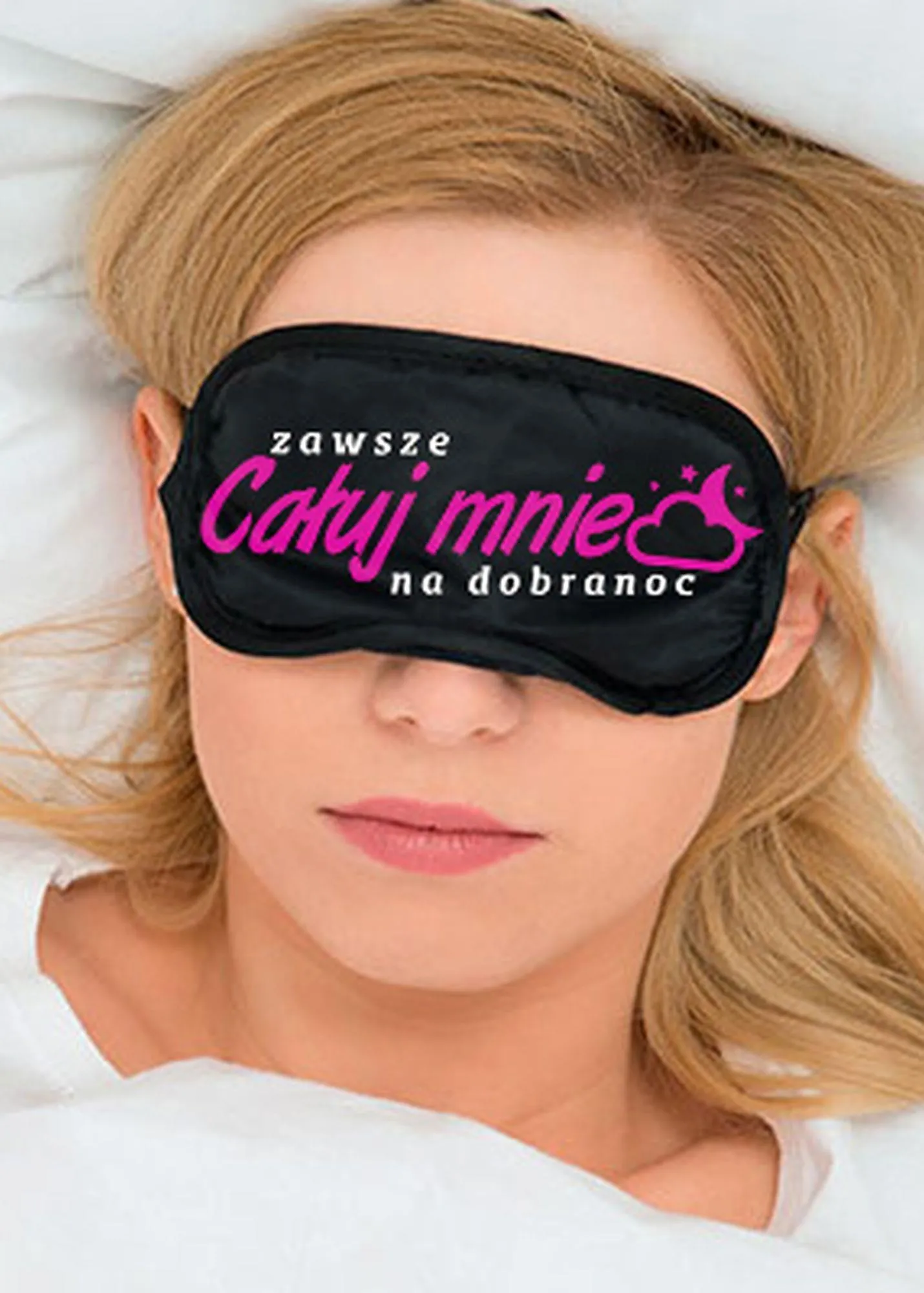 Maska-Opaska na oczy ZAWSZE CAŁUJ MNIE NA DOBRANOC
