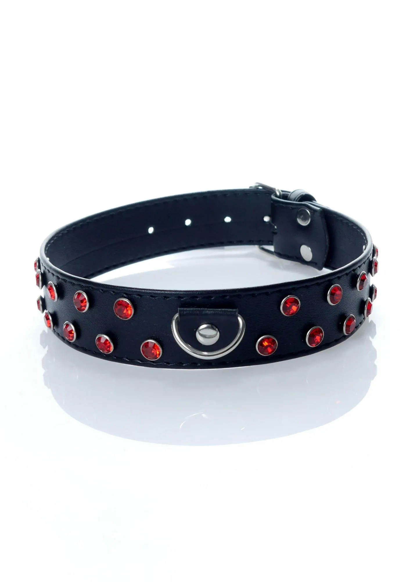 Fetish B - Series - Collar 3 cm. red crystal