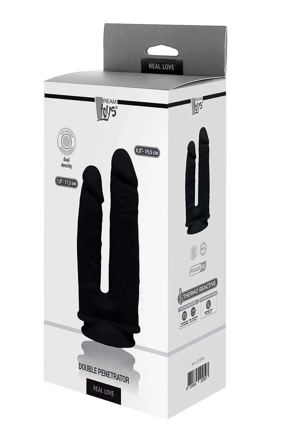 REAL LOVE DUAL DENSITY DOUBLE PENETRATOR BLACK