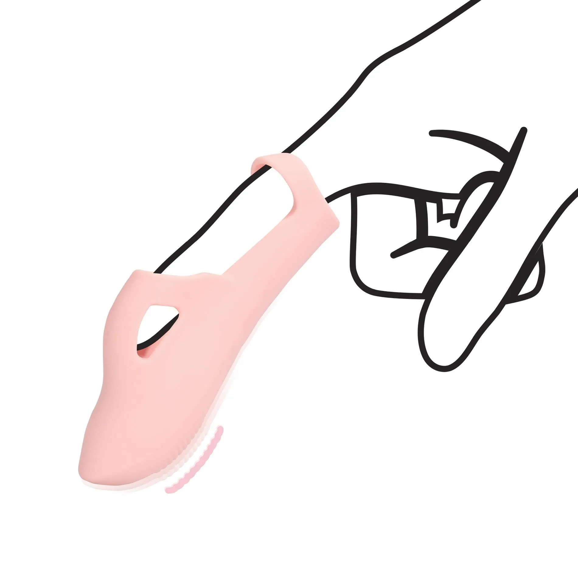 Silicone Finger Vibrator - Touch of Pink