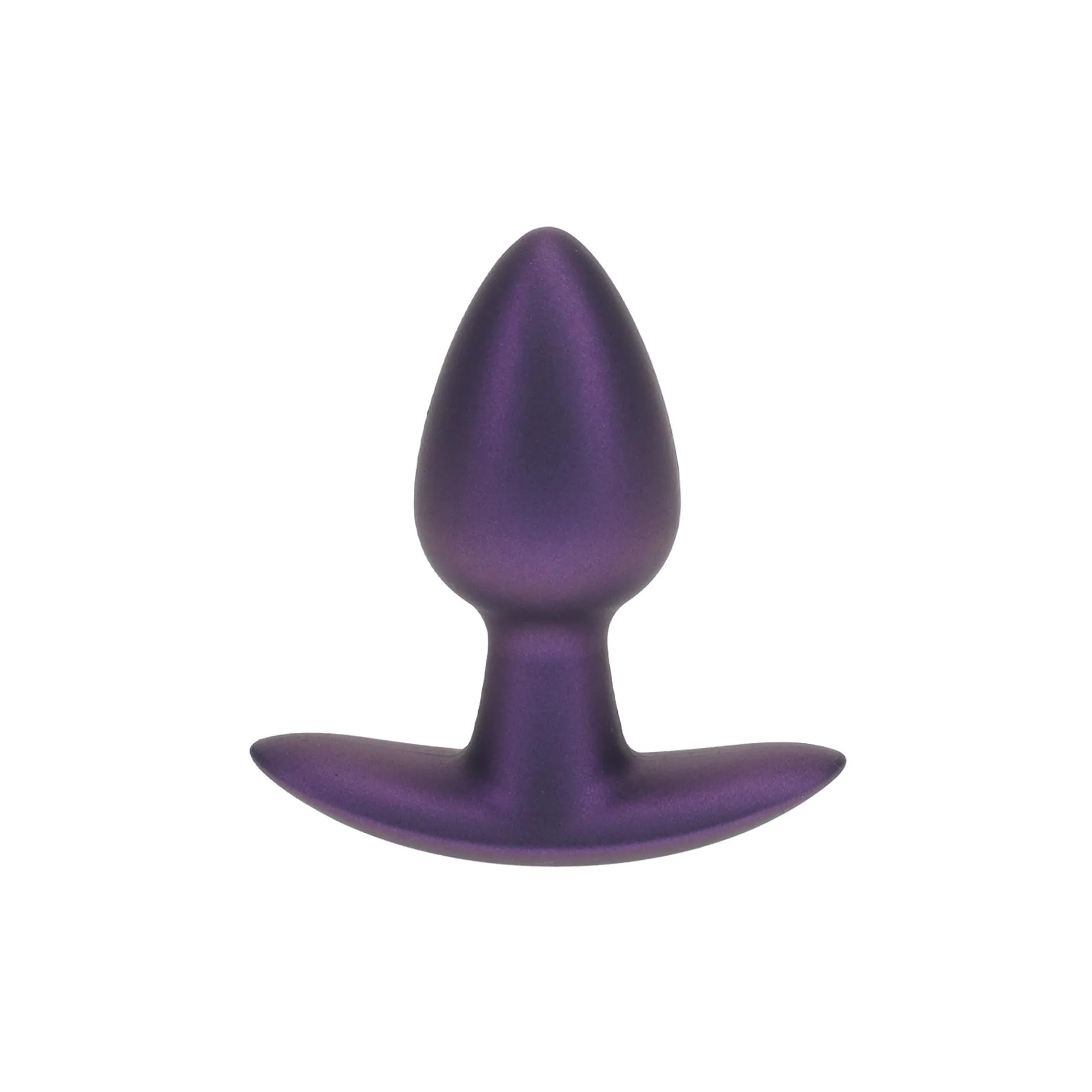 Smooth Silicone Anal Plug - Small - 2.6 / 6,5 cm - Metallic Purple