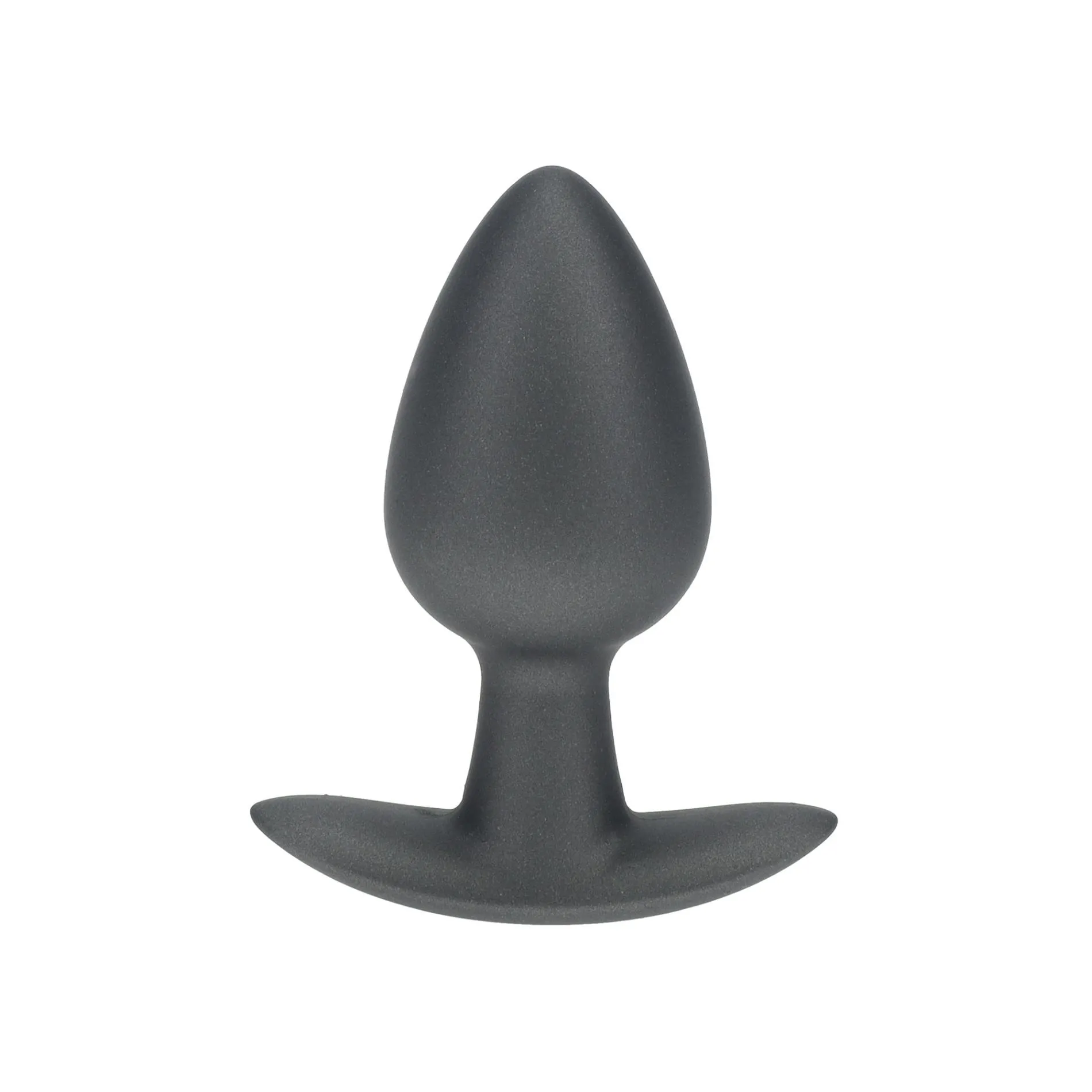 Smooth Silicone Anal Plug - Medium - 3.1 / 7,9 cm - Gunmetal