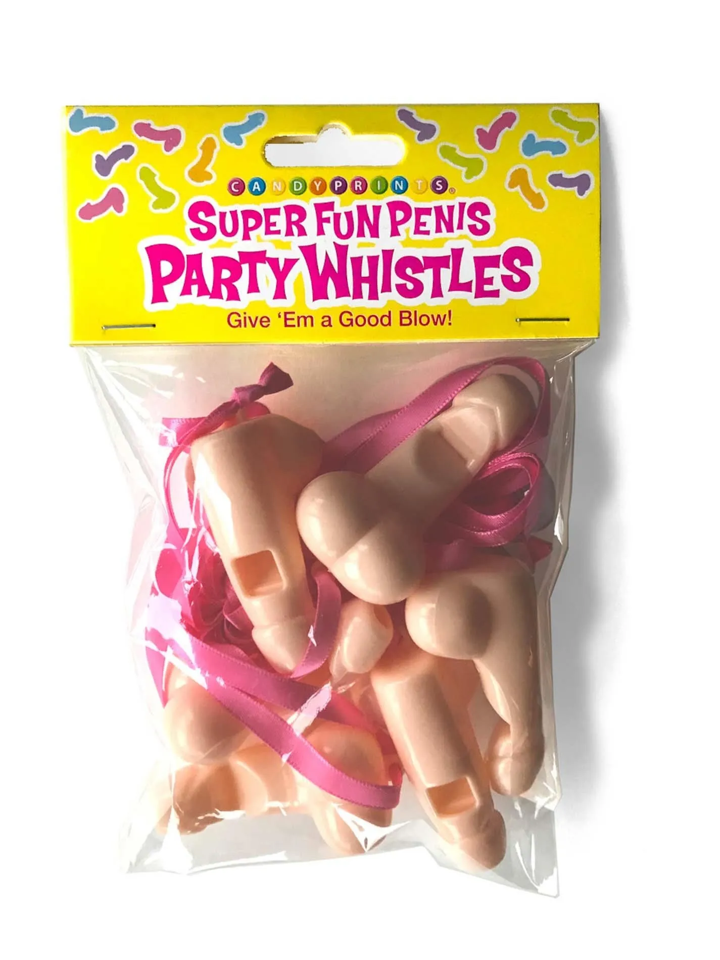 Super Fun Penis Party Whistles, 6pk