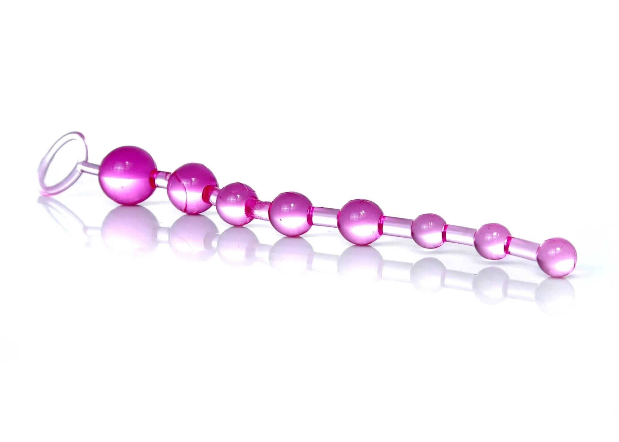 Kulki-Jelly Anal 10 Beads Pink