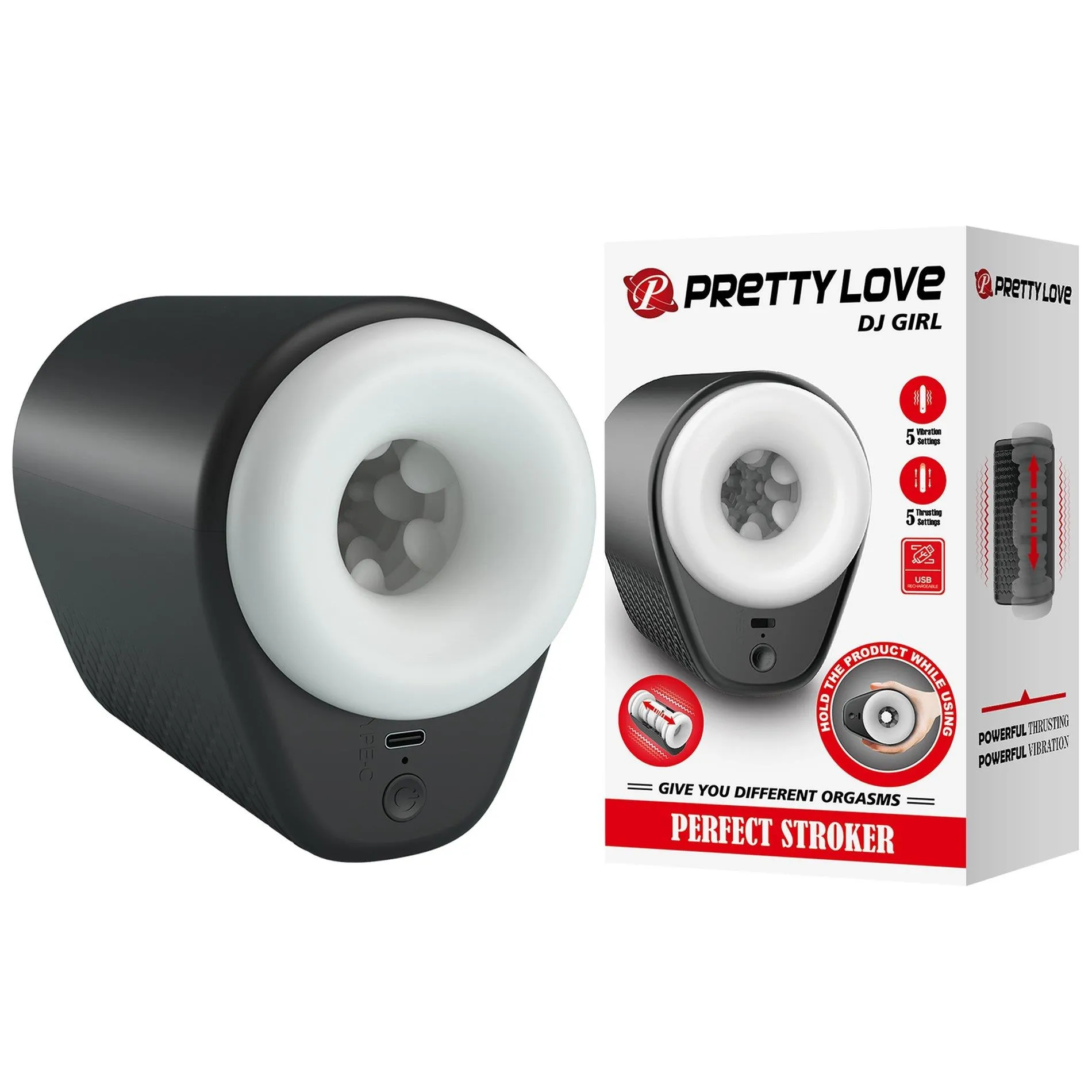PRETTY LOVE - Dj Girl, 5 vibration functions 5 thrusting settings