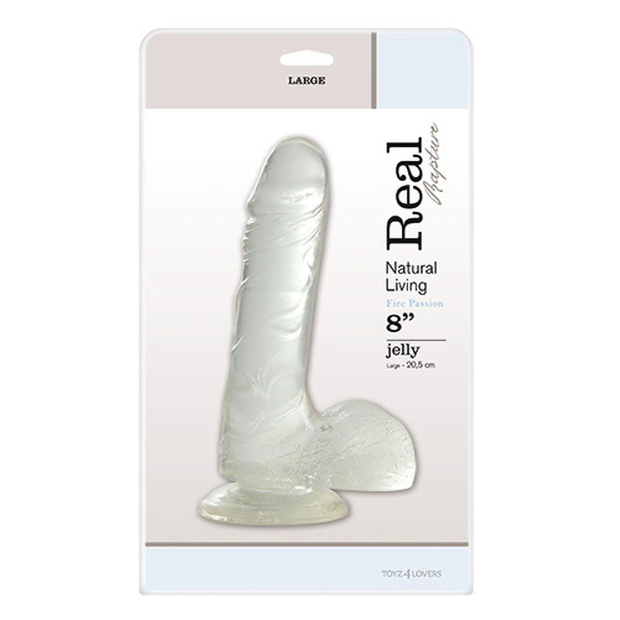 Dildo-JELLY DILDO REAL RAPTURE CLEAR 8"