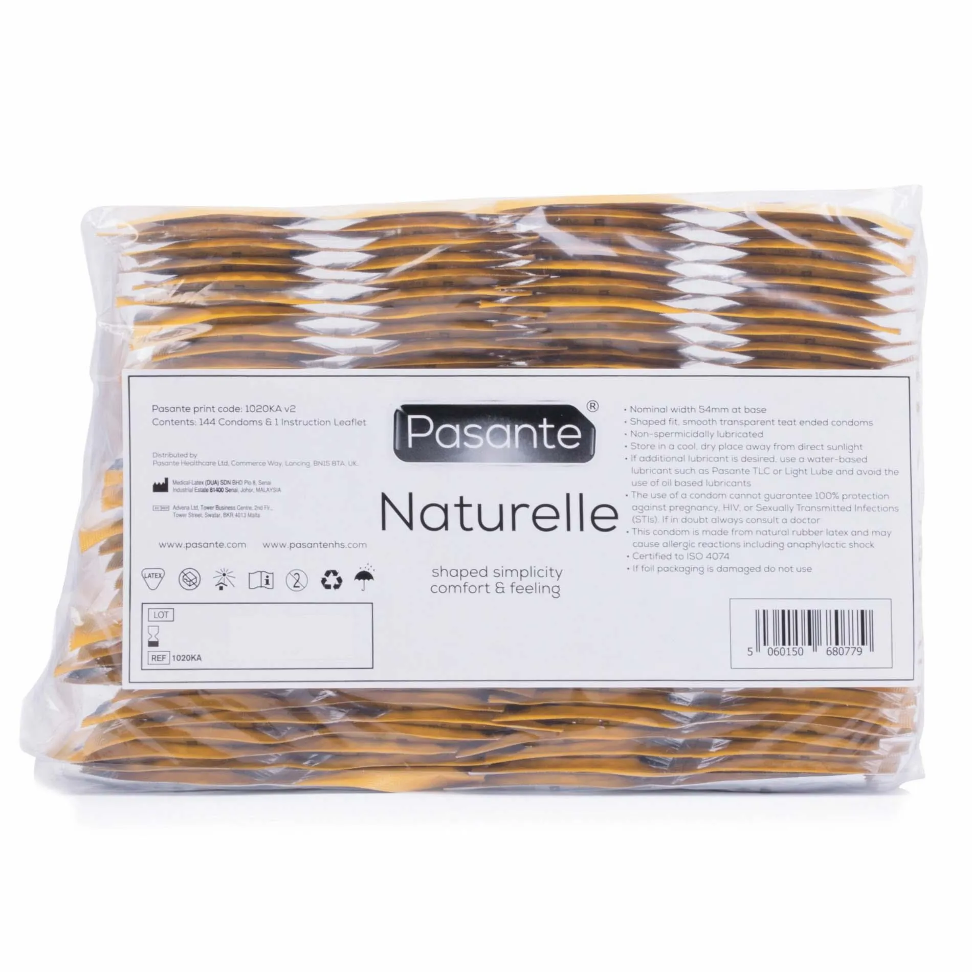 Pasante Naturelle Condoms Bulk Packs 144 pcs