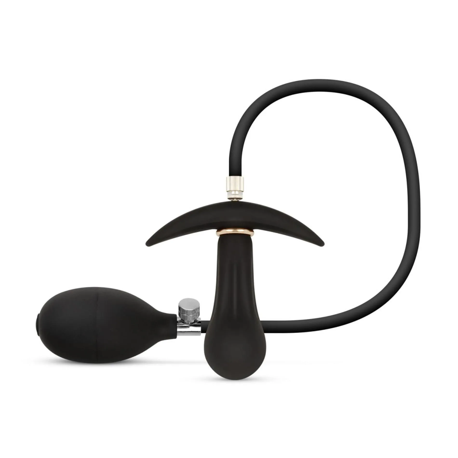 Anal Collection - Inflatable Butt Plug with Pump 8 cm - Black