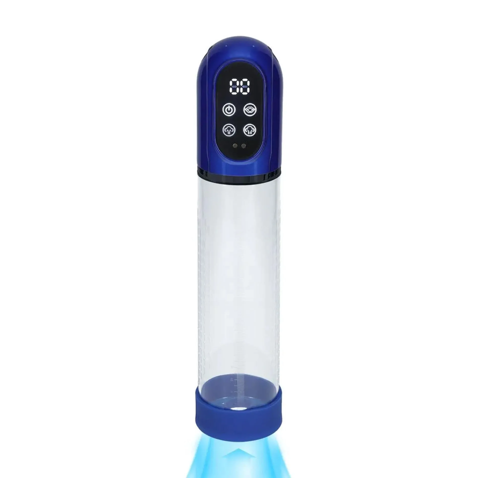 Engage - Automatic Waterproof Penis Pump and Masturbator - Metallic Blue