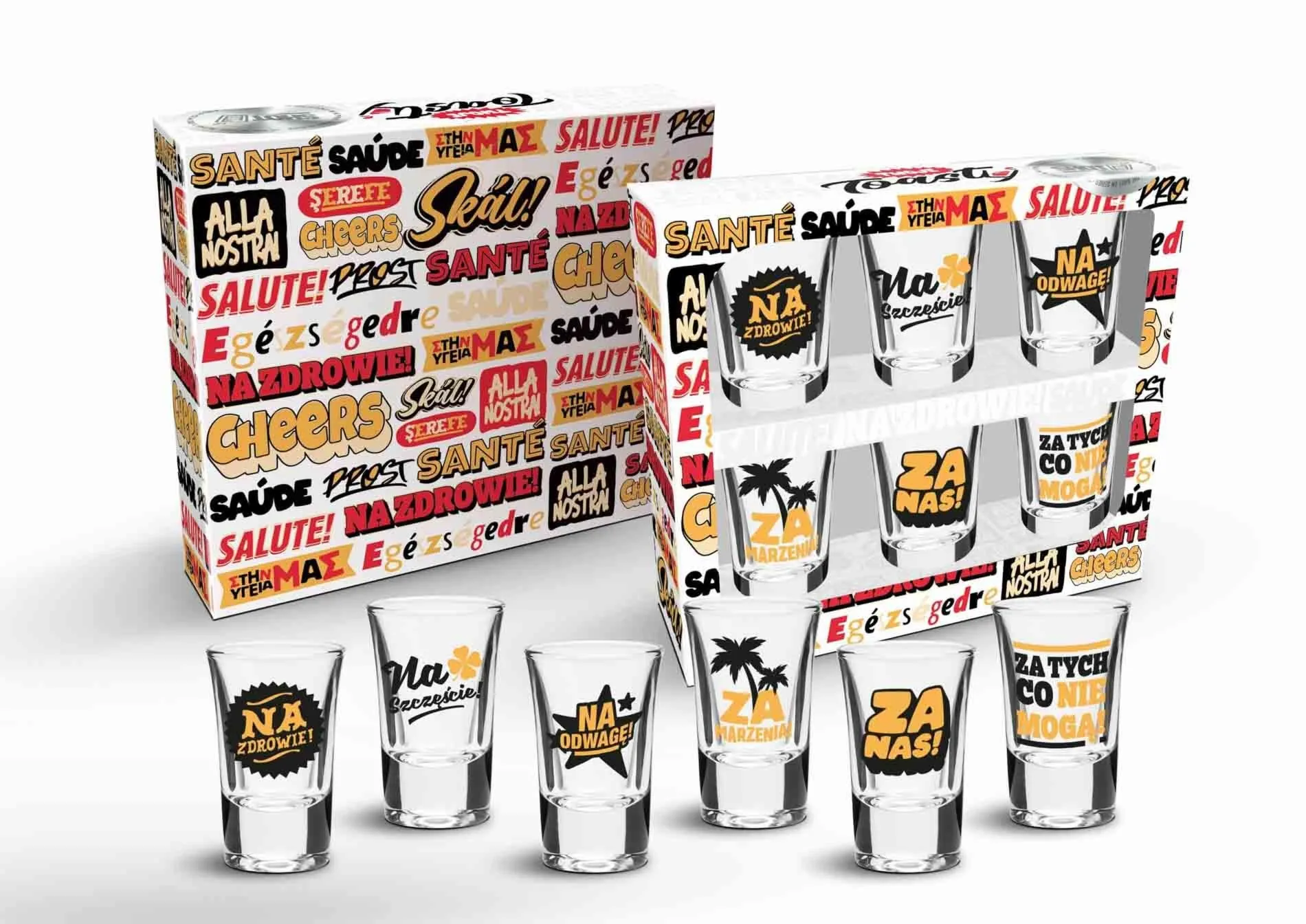 Shot On - Zestaw 6 Kieliszków - 35ml - Toasty