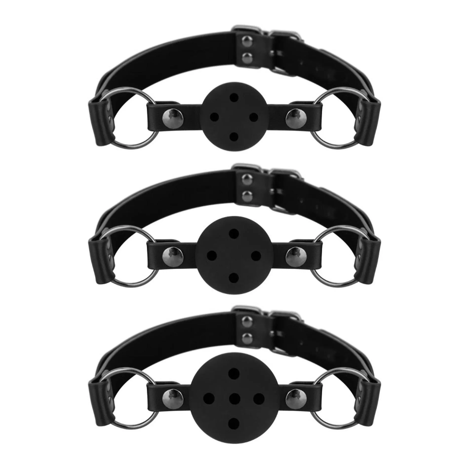 Bedroom Fantasies - Set of 3 Ball Gags Black