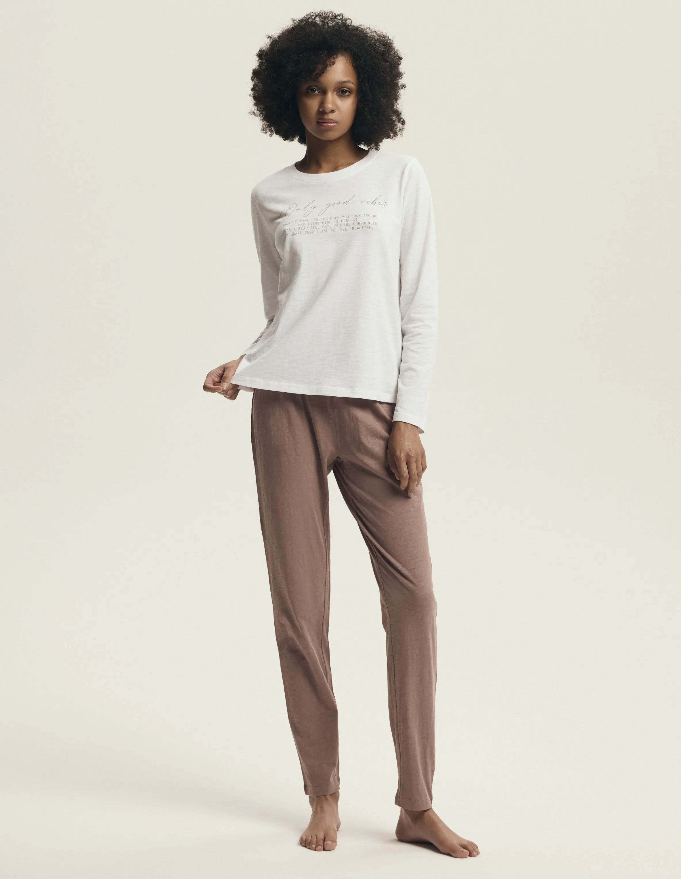 Piżama Delanie 43701 Ecru